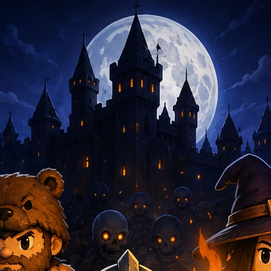 The castle under the moon, a new night beginning